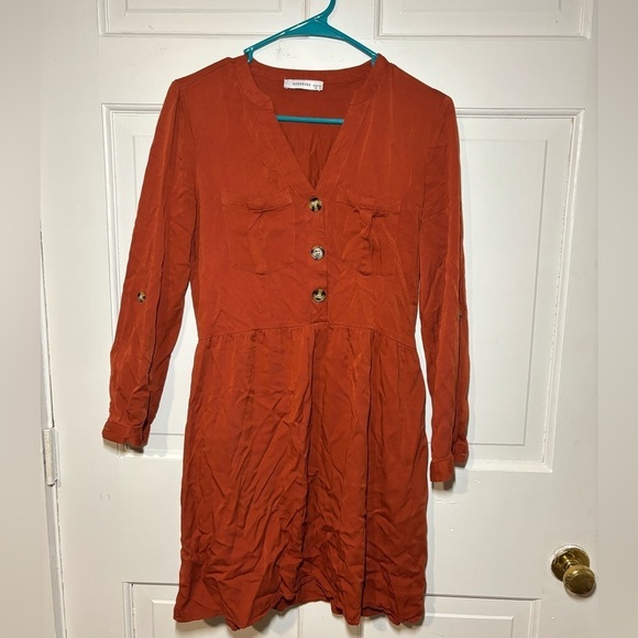 Reserved Dresses & Skirts - Women's Rust Button-Down Dress